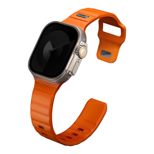 Uniq для Apple Watch 49-46-45-44 mm ремешок STRIDE FKM Rubber Volt Orange