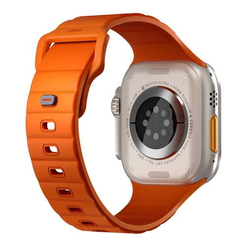 Uniq для Apple Watch 49-46-45-44 mm ремешок STRIDE FKM Rubber Volt Orange