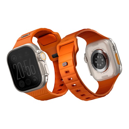 Uniq для Apple Watch 49-46-45-44 mm ремешок STRIDE FKM Rubber Volt Orange