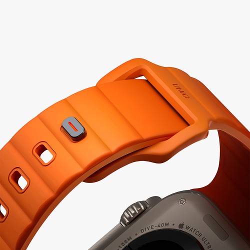 Uniq для Apple Watch 49-46-45-44 mm ремешок STRIDE FKM Rubber Volt Orange