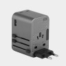 Energea СЗУ Travel World adapter 65, 2USB-C + 1USB-A, PD65W Gunmetal