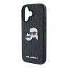 Karl Lagerfeld для iPhone 16 чехол PU-кожа Grained Monogram NFT Karl&Choupette метал.значок, черный