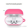 Чехол Elago Slim Silicone Hang case для AirPods 1/2, розовый неон