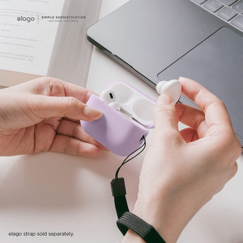 Elago для AirPods Pro 2 (all) чехол Silicone case Lavender