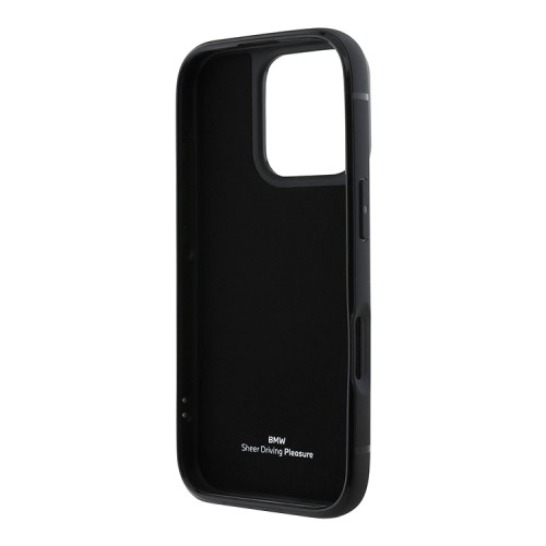 BMW для iPhone 16 Pro чехол Signature Leather with Cardslot Hard Black