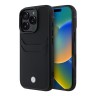 BMW для iPhone 16 Pro чехол Signature Leather with Cardslot Hard Black