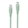 Energea Кабель Bazic GoCharge Weave USB-C to USB-C 60W 480 Mbps Soft braided Green 1.5m