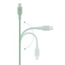 Energea Кабель Bazic GoCharge Weave USB-C to USB-C 60W 480 Mbps Soft braided Green 1.5m
