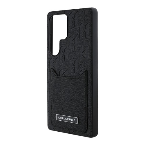 Karl Lagerfeld для Galaxy S25 Ultra чехол Cardslot PU Grained Monogram with Pocket Hard Black