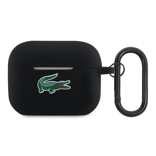 Lacoste для AirPods Pro 2 чехол Liquid silicone Croco Logo Black