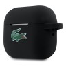 Lacoste для AirPods Pro 2 чехол Liquid silicone Croco Logo Black