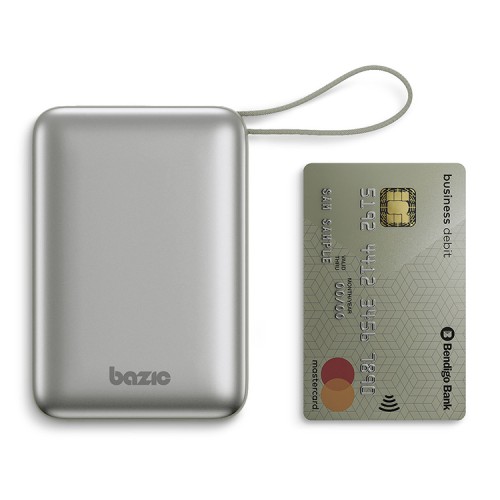 Energea внешний аккумулятор Bazic GoPower Fusion Mini 20K, 20000 3in1 USB-C +USB-C/Lightning cabl PD20W Displ Pebble