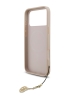 Guess для iPhone 17 Pro Max чехол PU 4G Classic Metal logo Hard + Charm Pink (MagSafe)