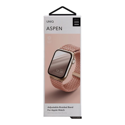 Ремешок Uniq ASPEN Strap Braided для Apple Watch  42-41-40 мм, розовый