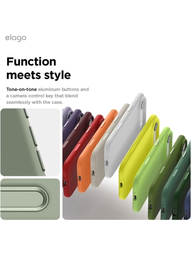 Elago для iPhone Air чехол Magnetic Silicone Khaki Green (MagSafe)