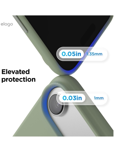 Elago для iPhone Air чехол Magnetic Silicone Khaki Green (MagSafe)