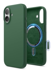 Elago для iPhone 17 чехол Magnetic Silicone Alpine Green (MagSafe)