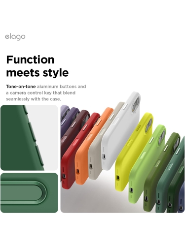Elago для iPhone 17 чехол Magnetic Silicone Alpine Green (MagSafe)