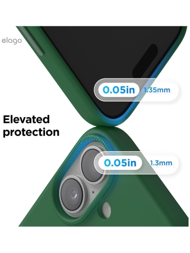 Elago для iPhone 17 чехол Magnetic Silicone Alpine Green (MagSafe)