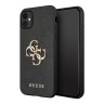 Чехол Guess PU Saffiano 4G Big metal logo Hard для iPhone 11, черный