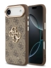 Guess для iPhone Air чехол PU 4G Big metal logo Gold camera Hard Brown