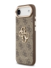 Guess для iPhone Air чехол PU 4G Big metal logo Gold camera Hard Brown