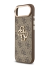 Guess для iPhone Air чехол PU 4G Big metal logo Gold camera Hard Brown