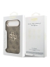 Guess для iPhone Air чехол PU 4G Big metal logo Gold camera Hard Brown
