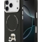 Karl Lagerfeld для iPhone 17 Pro Max чехол PU NFT Karl & Choup heads Metal pin & Cam Hard Black (MagSafe)