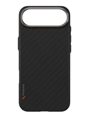 Uniq для iPhone Air чехол KEVA EDGE Full Kevlar Carbon Black (MagSafe)