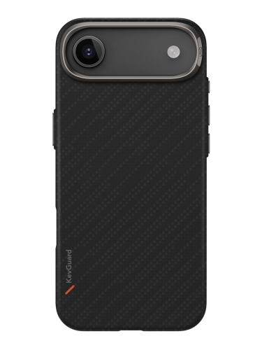 Uniq для iPhone Air чехол KEVA EDGE Full Kevlar Carbon Black (MagSafe)