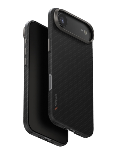 Uniq для iPhone Air чехол KEVA EDGE Full Kevlar Carbon Black (MagSafe)