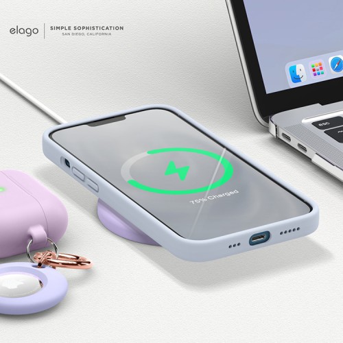 Чехол Elago Soft Silicone для iPhone 13, голубой