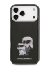 Karl Lagerfeld для iPhone 17 Pro Max чехол IML Aquarelle Karl & Choup Metal cam Hard Black (MagSafe)