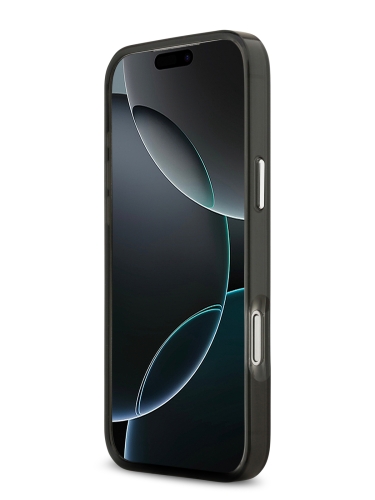 Karl Lagerfeld для iPhone 17 Pro Max чехол IML Aquarelle Karl & Choup Metal cam Hard Black (MagSafe)