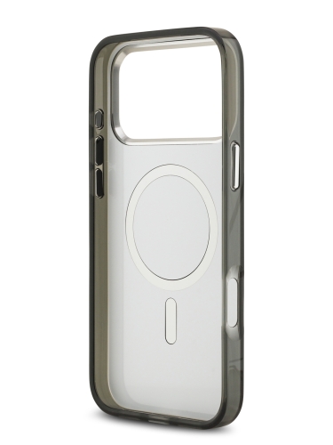 Karl Lagerfeld для iPhone 17 Pro Max чехол IML Aquarelle Karl & Choup Metal cam Hard Black (MagSafe)