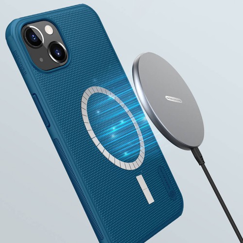 Чехол Nillkin Frosted Shield Pro Magnetic для iPhone 13, синий (magsafe)