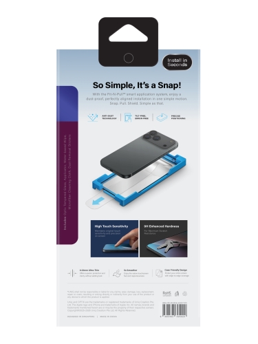 Uniq стекло для iPhone 17 Pro, OPTIX EXOFit Vivid Anti-Dust Filter Black (+PRO applicator)