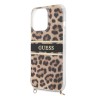 Чехол Guess Leopard Hard +Gold crossbody chain для iPhone 13 Pro