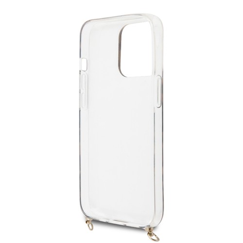 Чехол Guess Leopard Hard +Gold crossbody chain для iPhone 13 Pro