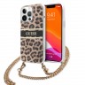 Чехол Guess Leopard Hard +Gold crossbody chain для iPhone 13 Pro