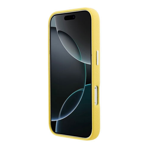 Karl Lagerfeld для iPhone 17 Pro чехол PU Saffiano FW NFT Karl&Choup metal & Cam Hard Yellow (MagSafe)