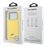 Karl Lagerfeld для iPhone 17 Pro чехол PU Saffiano FW NFT Karl&Choup metal & Cam Hard Yellow (MagSafe)