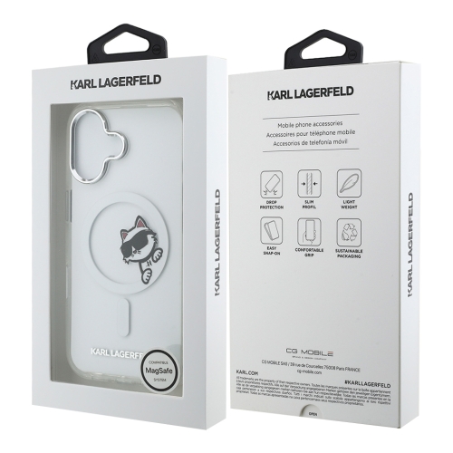 Karl Lagerfeld для iPhone 17 чехол IML Sketch Choupette прозрачный (MagSafe)