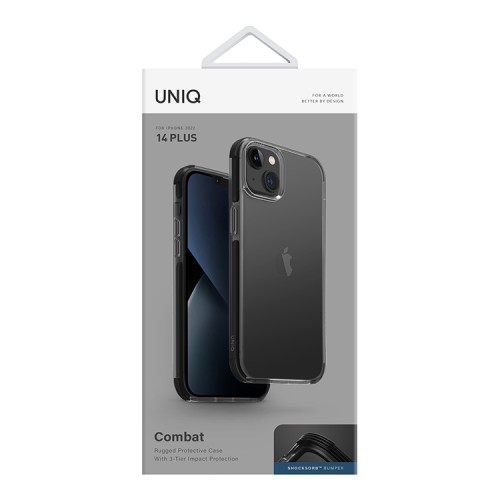 Чехол Uniq Combat для iPhone 14 Plus, черная рамка