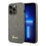 Чехол Guess Glitter flakes w Metal logo Hard для iPhone 14 Pro, зеленый