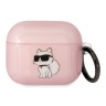 Чехол Lagerfeld TPU with ring NFT Choupette Translucent для Airpods 3 (2021), розовый