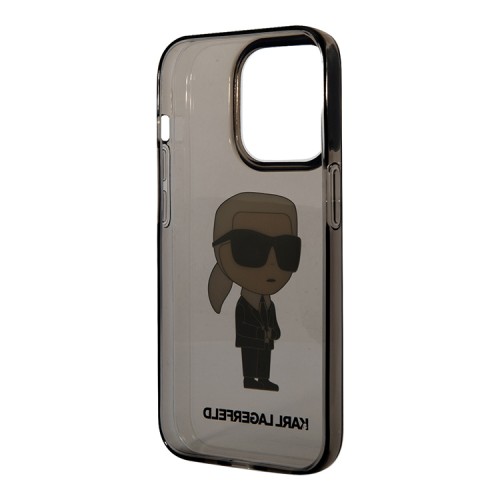 Чехол Lagerfeld NFT Karl Ikonik Hard Translucent для iPhone 14 Pro, черный