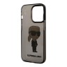 Чехол Lagerfeld NFT Karl Ikonik Hard Translucent для iPhone 14 Pro, черный
