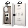 Чехол Lagerfeld NFT Karl Ikonik Hard Translucent для iPhone 14 Pro, черный